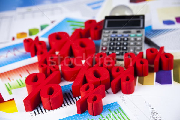 Financieren procent natuurlijke kleurrijk teken Rood Stockfoto © JanPietruszka