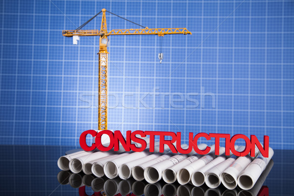 建築物 施工 建設 起重機 藍圖 業務 商業照片 © JanPietruszka