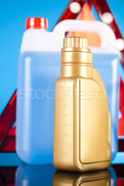 Canisters, Liquids for car on vivid moto concept Stock photo © JanPietruszka