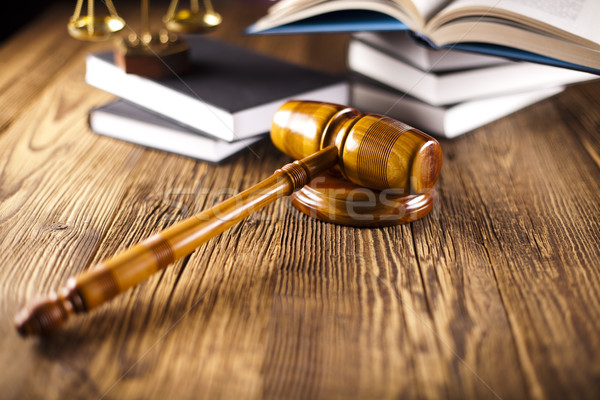 Ley justicia abogado juez tribunal objeto Foto stock © JanPietruszka