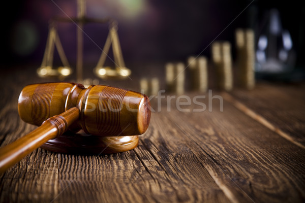木製 小槌 正義 法的 弁護士 裁判官 ストックフォト © JanPietruszka