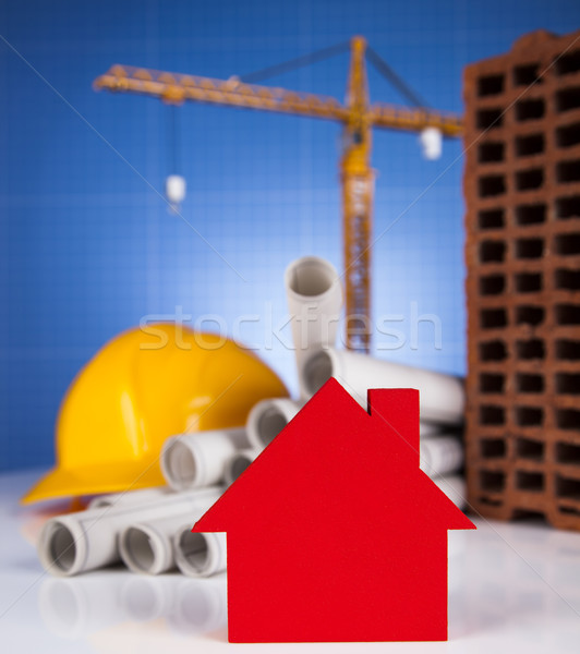 House model with Construction site and crane Stock photo © JanPietruszka