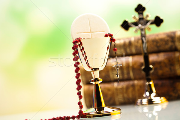 Cemaat parlak İsa ekmek İncil Stok fotoğraf © JanPietruszka