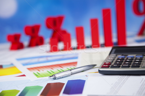 Percentage korting kleurrijk teken Rood financieren Stockfoto © JanPietruszka