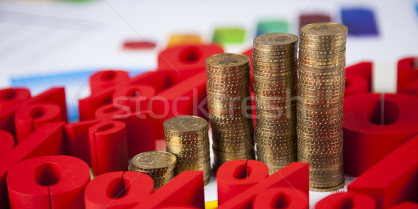 Symbool procent korting teken Rood financieren Stockfoto © JanPietruszka