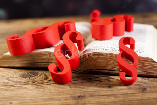 Stock photo: Law book with paragraphs, natural colorful tone