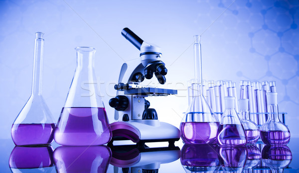 Microscoop medische laboratorium glaswerk onderwijs geneeskunde Stockfoto © JanPietruszka