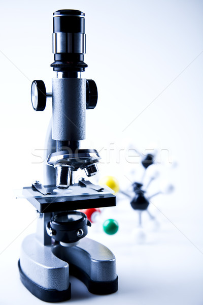 DNA molecules, Laboratory glassware, bright modern chemical concept Stock photo © JanPietruszka