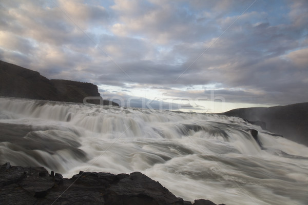 Cascade ciel nature neige beauté rivière [[stock_photo]] © JanPietruszka