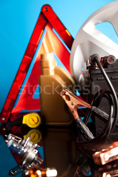 Car Accessories on vivid moto concept Stock photo © JanPietruszka