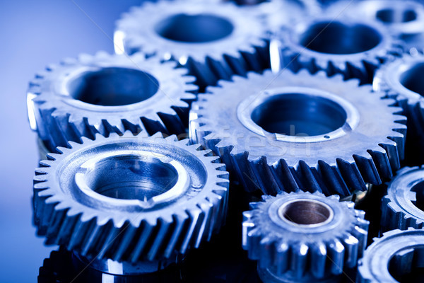Closeup of gears, industrial mechanism, technic concept Stock photo © JanPietruszka