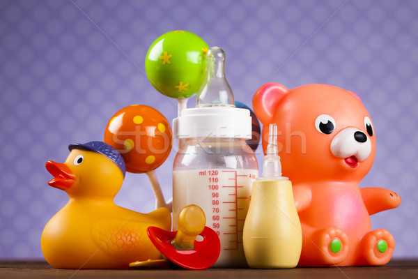 Colorful alphabet blocks, baby toy Stock photo © JanPietruszka