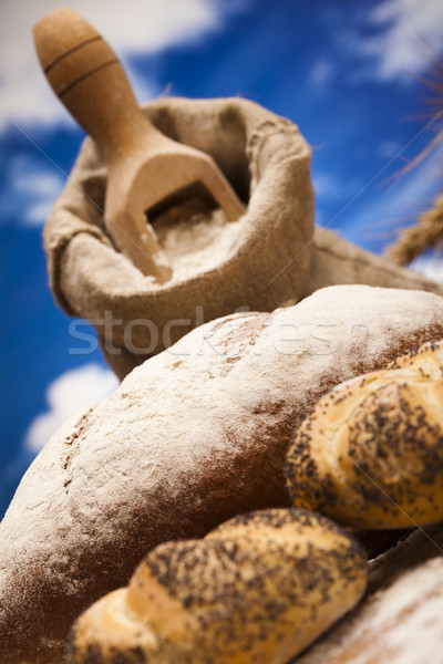 Wybór pieczywo pełnoziarniste żywności tle chleba obiedzie Zdjęcia stock © JanPietruszka