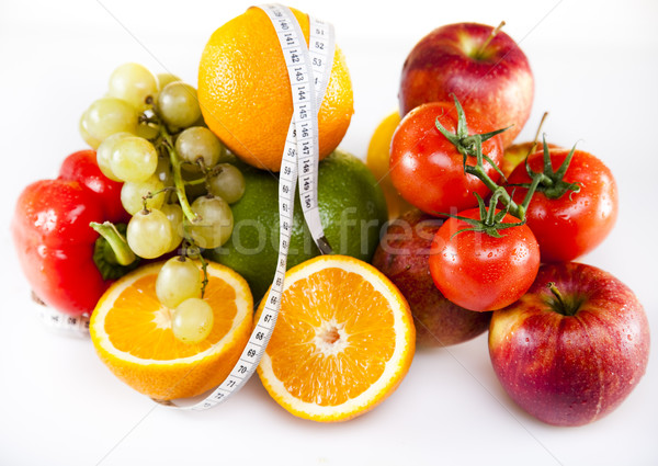Stockfoto: Vers · voedsel · maatregel · dieet · voedsel · fitness · vruchten