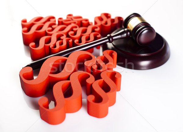 Paragraph of judge, law book justice concept Stock photo © JanPietruszka