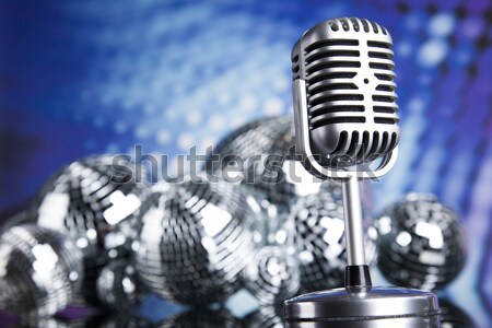 Retro microphone, music saturated concept Stock photo © JanPietruszka