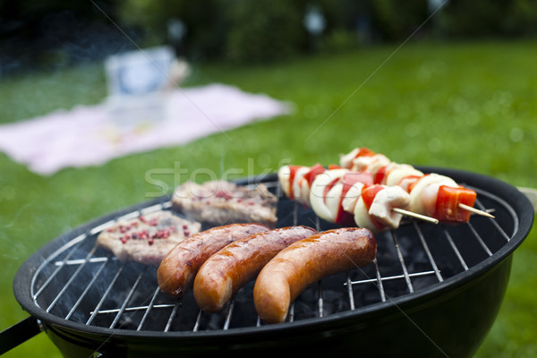 Stockfoto: Grillen · zomer · weekend · heldere · kleurrijk · levendig