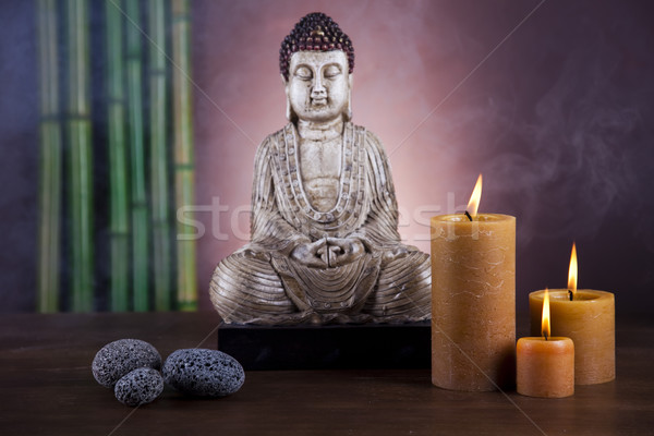 Buddha zen sole fumo relax culto Foto d'archivio © JanPietruszka