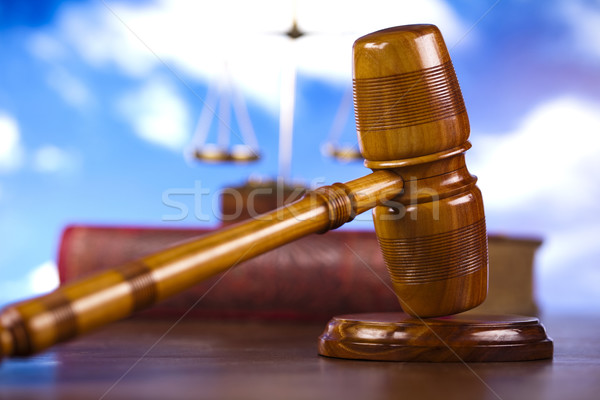 Wooden gavel barrister, justice concept  Stock photo © JanPietruszka