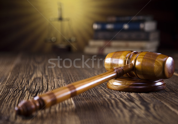 Judges wooden gavel and law Scales  Stock photo © JanPietruszka