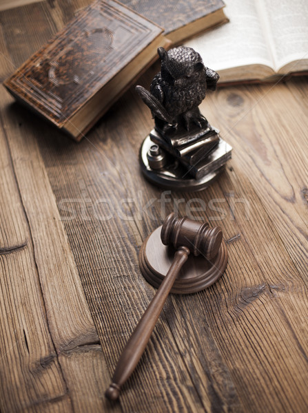 Houten hamer justitie juridische recht hamer Stockfoto © JanPietruszka