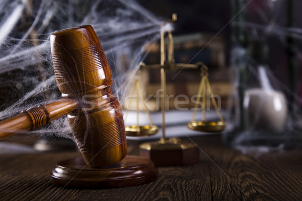 Stockfoto: Houten · hamer · justitie · juridische · advocaat · rechter