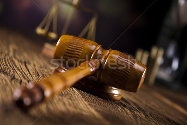 Houten hamer justitie juridische advocaat rechter Stockfoto © JanPietruszka