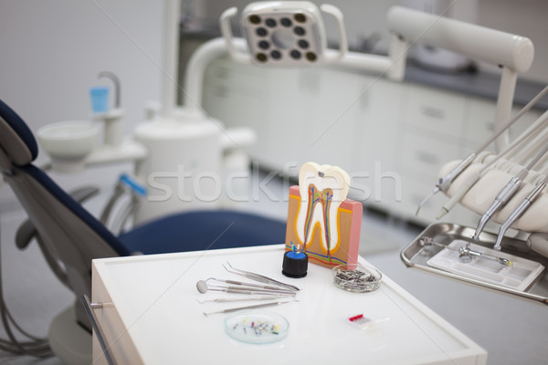 Fogászati felszerelés orvos gyógyszer tükör szerszám profi Stock fotó © JanPietruszka