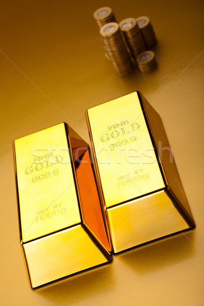 Gold and coins, ambient financial concept Stock photo © JanPietruszka