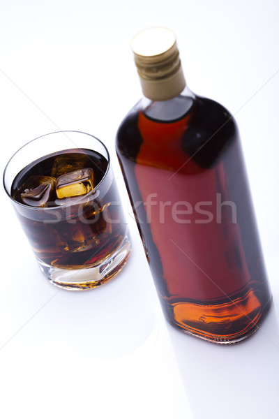 Whiskey drinken vloeibare object reflectie whisky Stockfoto © JanPietruszka