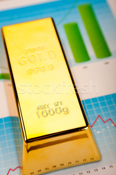 [[stock_photo]]: Financière · bar · argent · métal · banque · marché