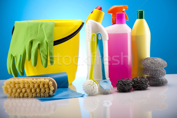 Domu czyszczenia produktu pracy domu butelki Zdjęcia stock © JanPietruszka