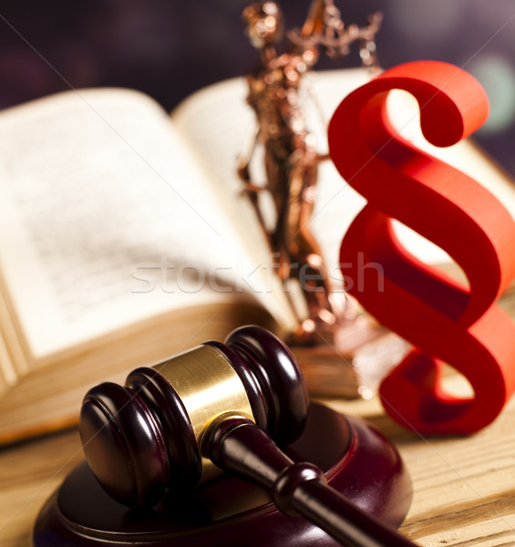 Law and justice concept, paragraph and scales Stock photo © JanPietruszka