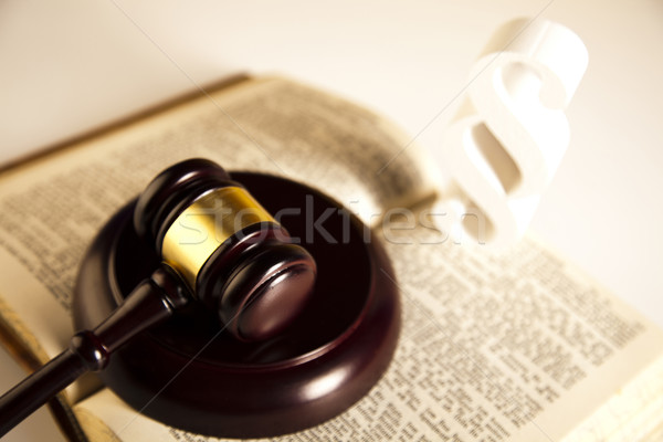 Juez martillo párrafo madera justicia Foto stock © JanPietruszka