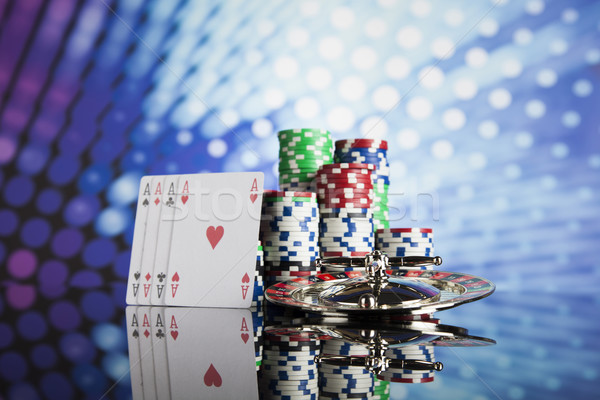 Poker Chips on a gaming concept Stock photo © JanPietruszka