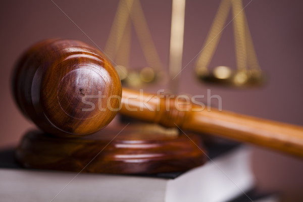 Foto stock: Lei · juiz · justiça · estúdio · madeira · martelo