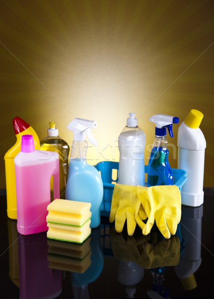 Reinigungsmittel Sonnenschein Arbeit home Flasche Service Stock foto © JanPietruszka