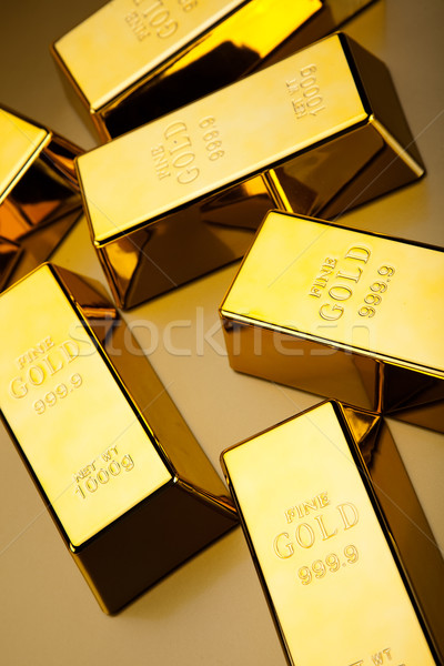 Arany rácsok pénzügyi pénz fém bank Stock fotó © JanPietruszka