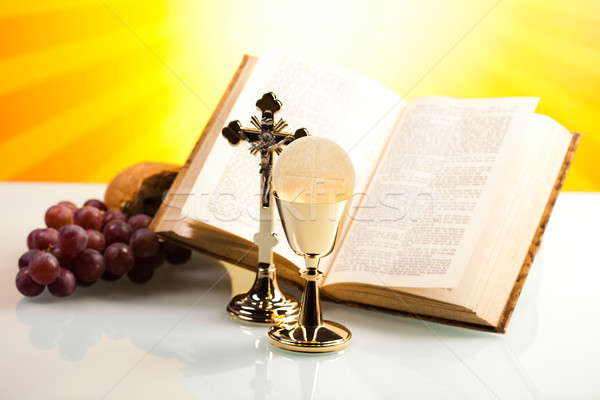 Сток-фото: символ · христианство · религии · ярко · книга · Иисус
