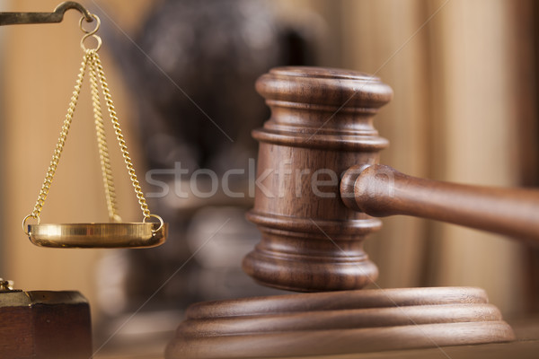 Fából készült kalapács igazság jogi törvény kalapács Stock fotó © JanPietruszka