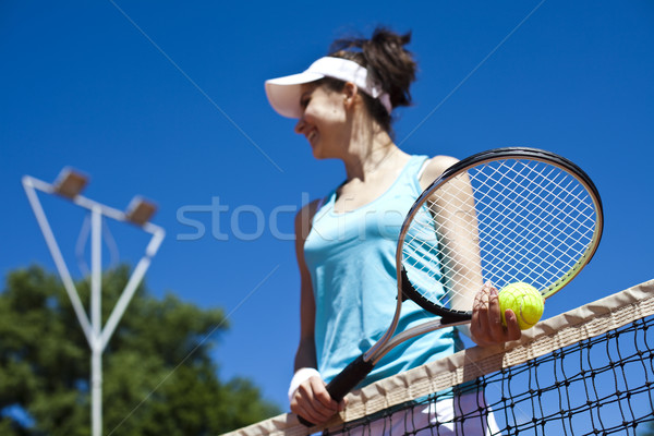 Tennis player, natural colorful tone Stock photo © JanPietruszka