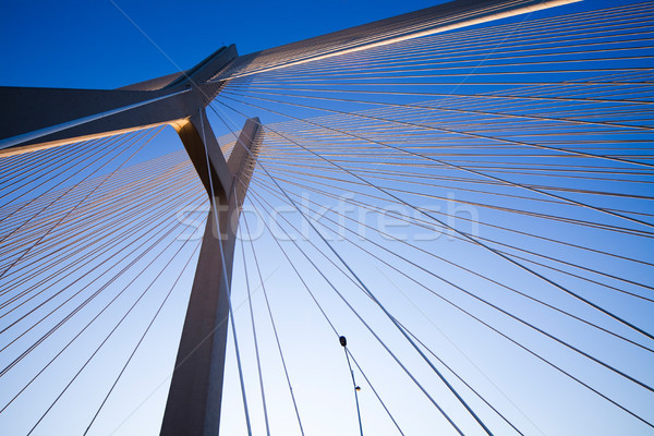 Foto d'archivio: Moderno · ponte · punto · di · riferimento · view · cielo · costruzione