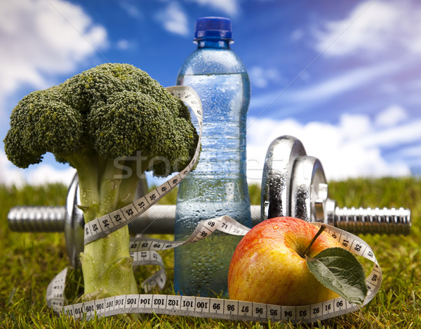 Foto stock: Fitness · alimentos · hierba · verde · salud · energía · grasa