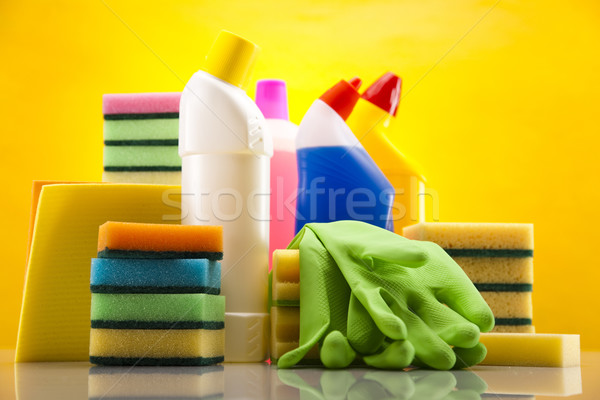 Domu czyszczenia produktu pracy domu butelki Zdjęcia stock © JanPietruszka