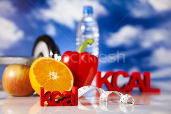 Caloria esportes dieta comida fitness fruto Foto stock © JanPietruszka