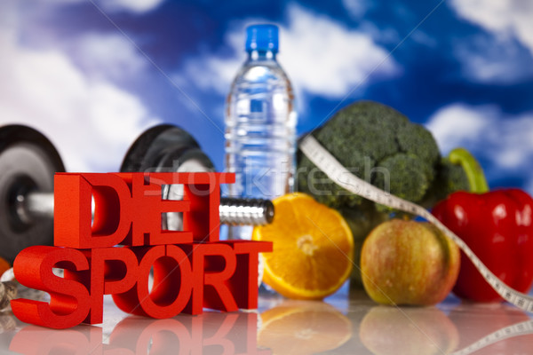 Kalória sport diéta étel fitnessz gyümölcs Stock fotó © JanPietruszka