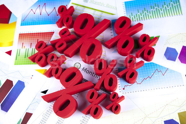 Finance pour cent naturelles coloré signe rouge [[stock_photo]] © JanPietruszka