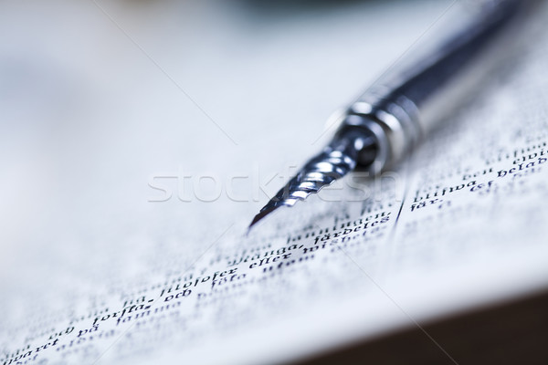 Papel viejo pluma naturales colorido trabajo fondo Foto stock © JanPietruszka