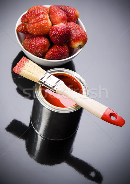 Paint, cans, brush, bright colorful tone concept Stock photo © JanPietruszka