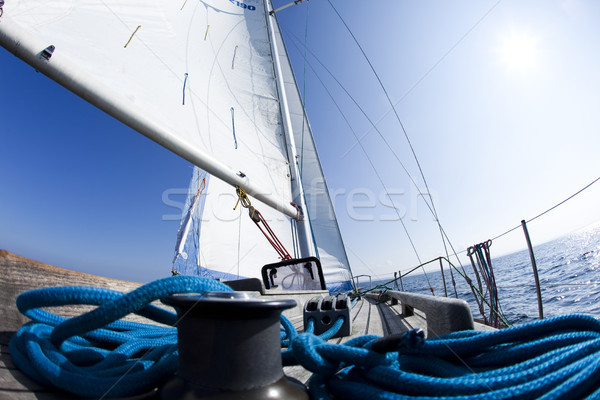 Sailing away, summertime saturated colorful theme Stock photo © JanPietruszka